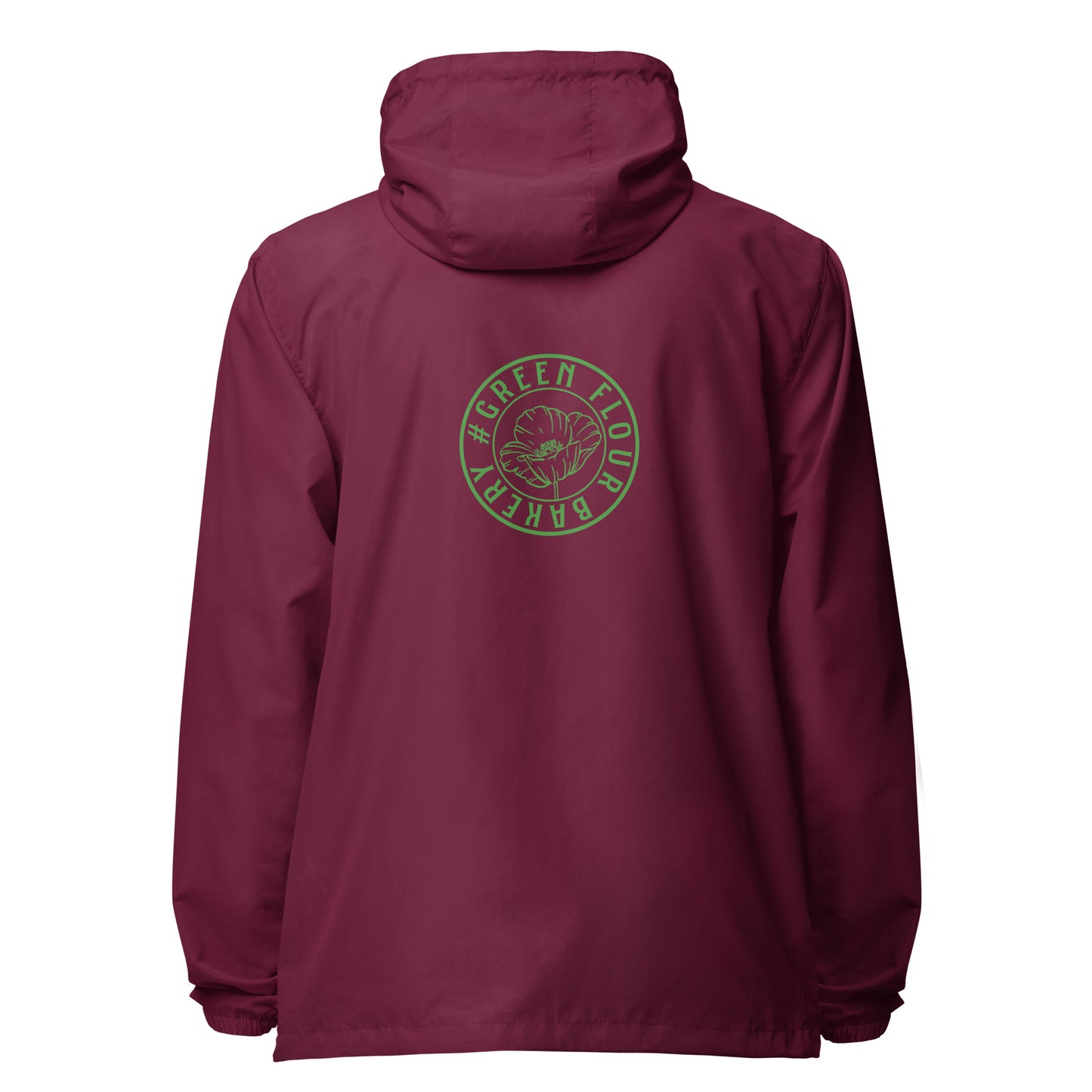 Green Flour lightweight zip up windbreaker