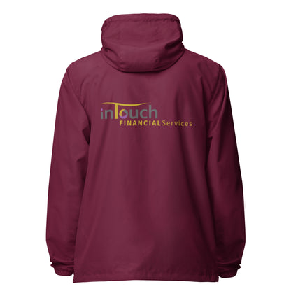Intouch Services lightweight zip up windbreaker