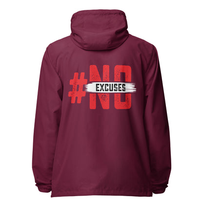 No Excuses lightweight zip up windbreaker