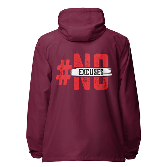 No Excuses lightweight zip up windbreaker