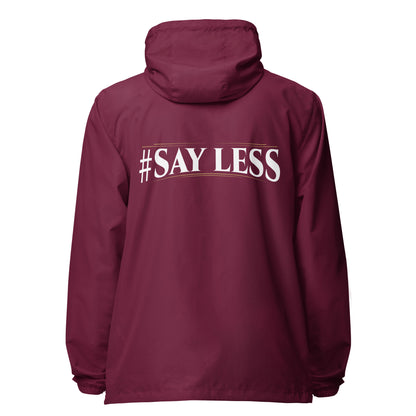 Sayless lightweight zip up windbreaker