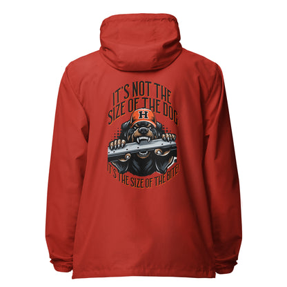 Size of the Dog Unisex lightweight zip up windbreaker