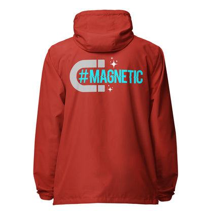 Magnetic lightweight zip up windbreaker