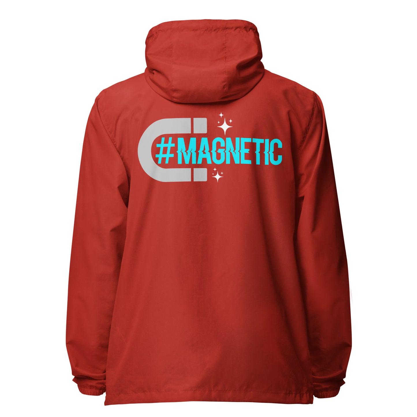 Magnetic lightweight zip up windbreaker