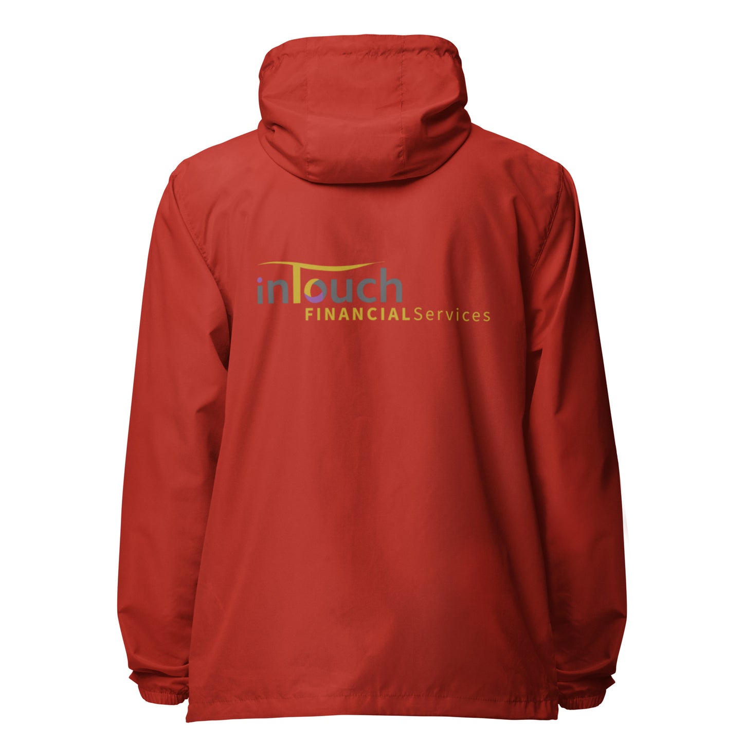 Intouch Services lightweight zip up windbreaker