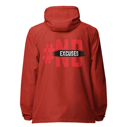 No Excuses Signature lightweight zip up windbreaker