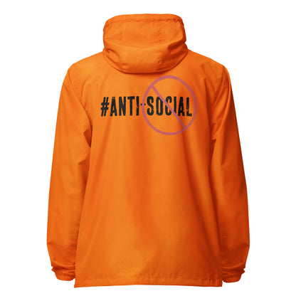 Anti Social Signature lightweight zip up windbreaker