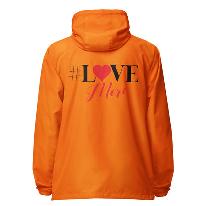 Love More Signature lightweight zip up windbreaker