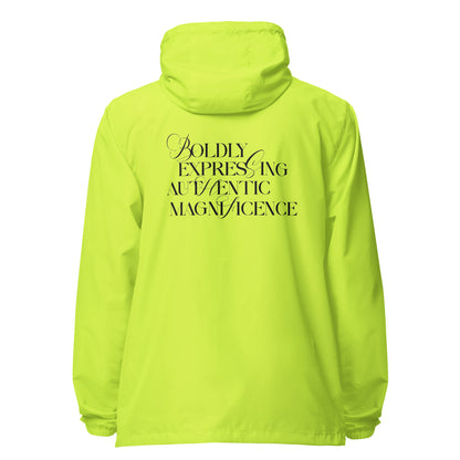 Boldly Expressing Unisex lightweight zip up windbreaker