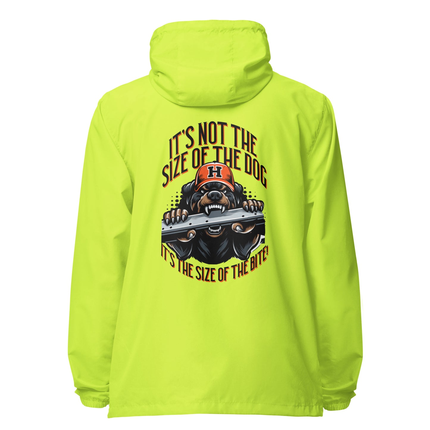 Size of the Dog Unisex lightweight zip up windbreaker