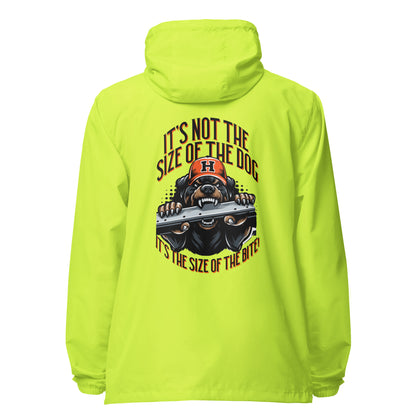 Size of the Dog Unisex lightweight zip up windbreaker