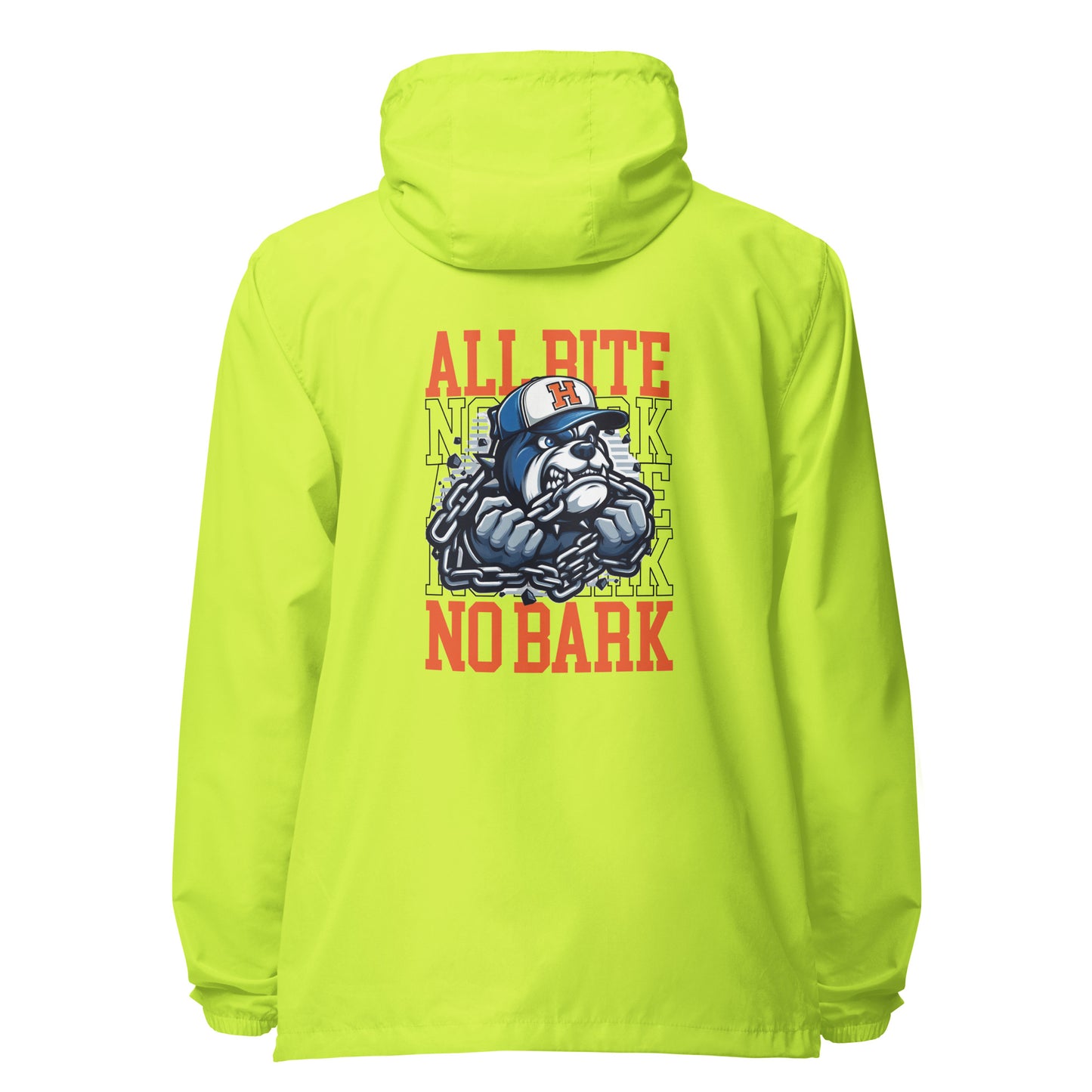 All Bite No Bark Unisex lightweight zip up windbreaker