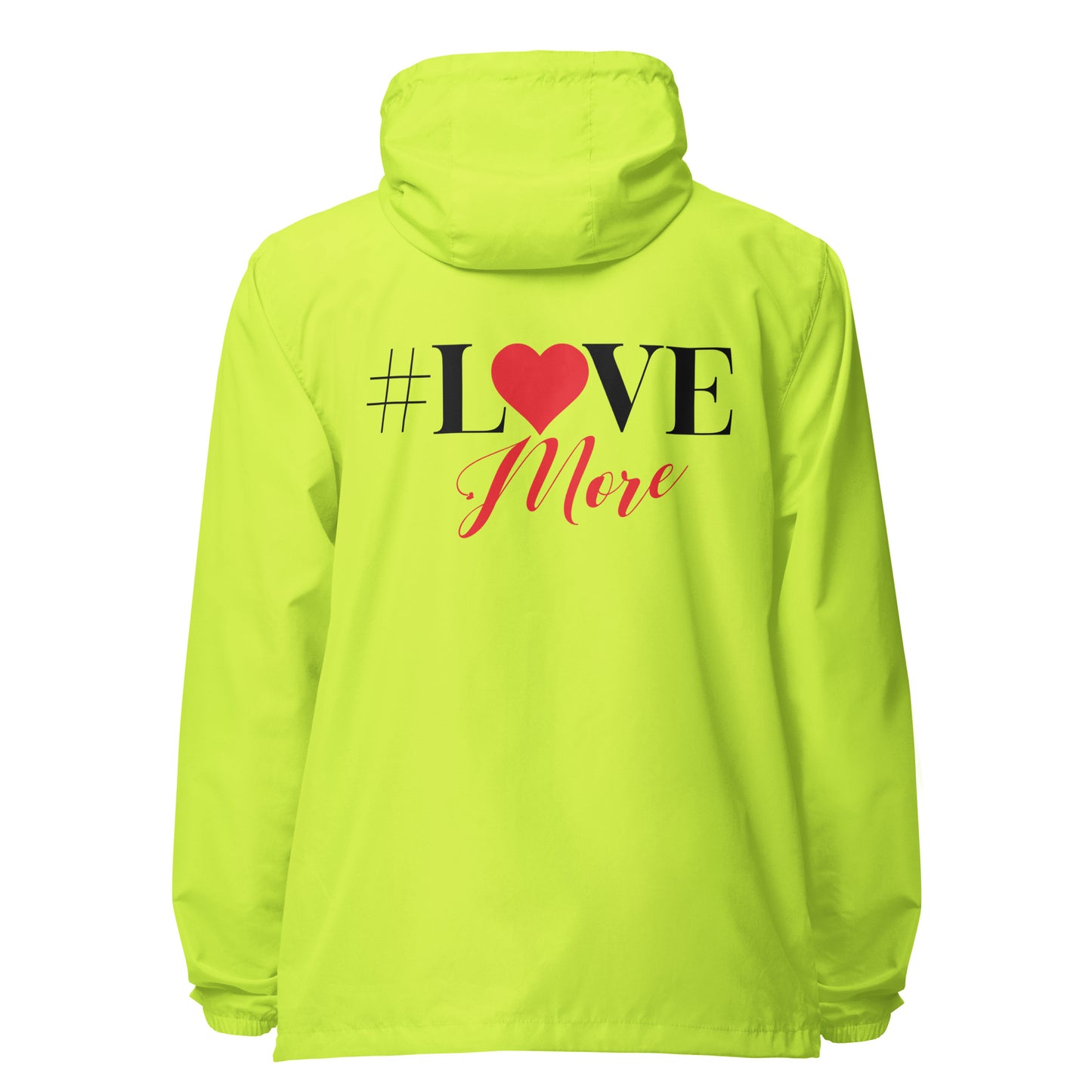 Love More Signature lightweight zip up windbreaker