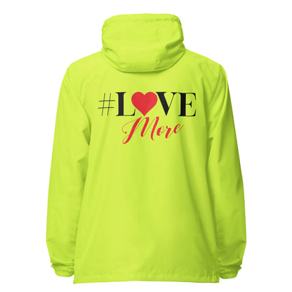 Love More Signature lightweight zip up windbreaker