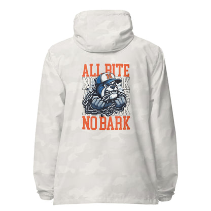 All Bite No Bark Unisex lightweight zip up windbreaker