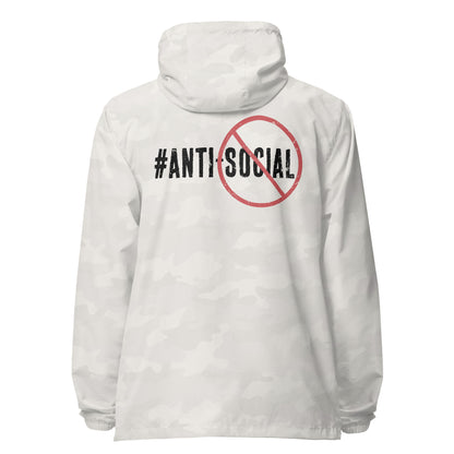 Anti Social Signature lightweight zip up windbreaker