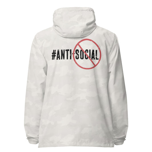 Anti Social Signature lightweight zip up windbreaker