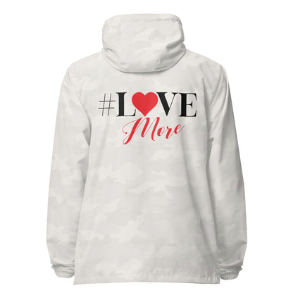 Love More Signature lightweight zip up windbreaker