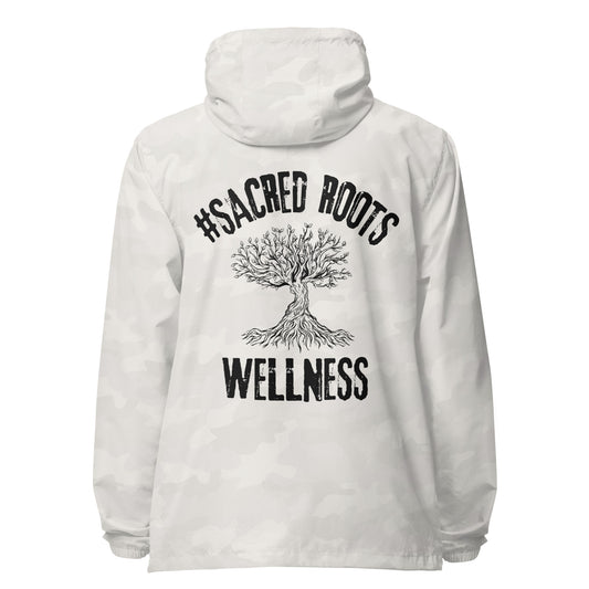 Sacred Roots Wellness Signature lightweight zip up windbreaker