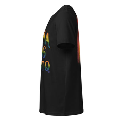 Karma 1896 LGBTQ Rainbow Pride Front & Back T-Shirt – Colorful Glitter Statement Tee for Pride Month, Gay Rights, and Equality Unisex organic mid-light t-shirt