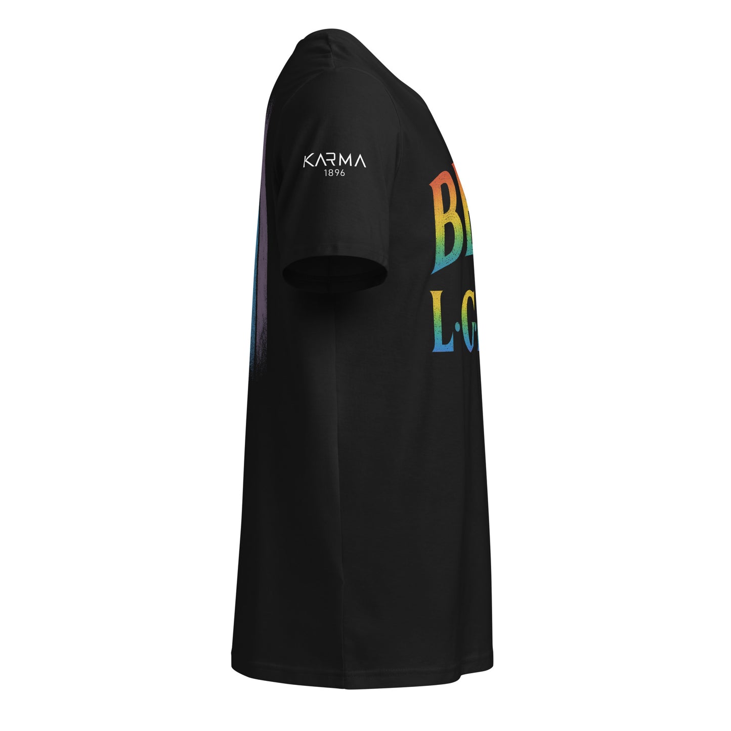 BEAM LGBTQ Rainbow Pride Front & Back T-Shirt – Radiant Glitter Effect Gay Pride Tee for Bold Self-Expression. Unisex organic mid-light t-shirt