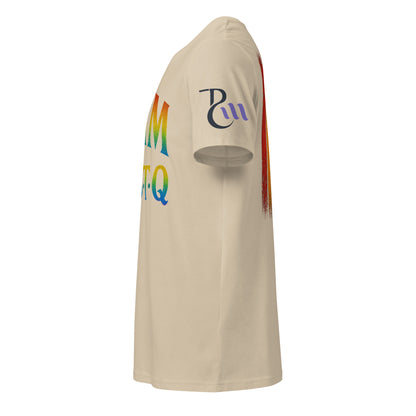 BEAM LGBTQ Rainbow Pride Front & Back T-Shirt – Radiant Glitter Effect Gay Pride Tee for Bold Self-Expression. Unisex organic mid-light t-shirt