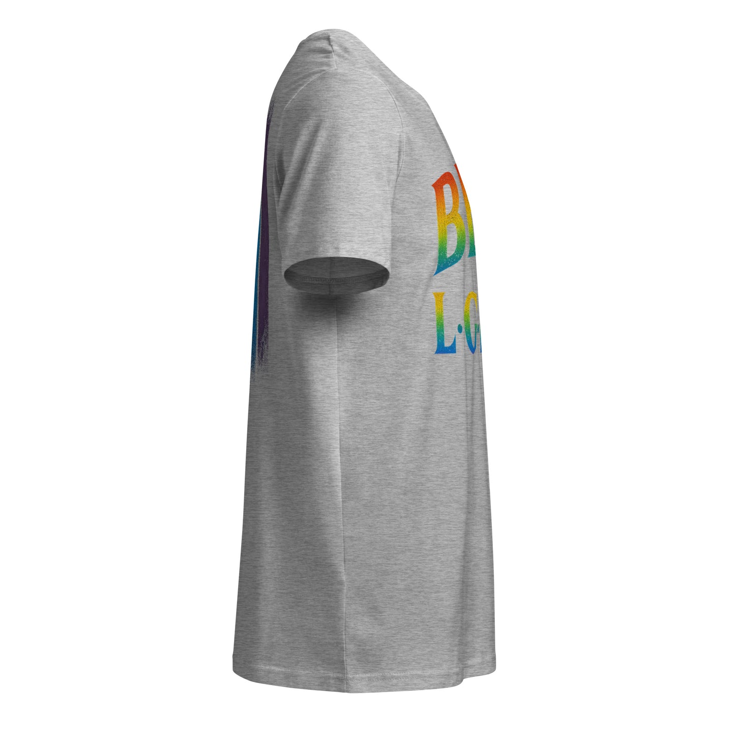 BEAM LGBTQ Rainbow Pride Front & Back T-Shirt – Radiant Glitter Effect Gay Pride Tee for Bold Self-Expression. Unisex organic mid-light t-shirt