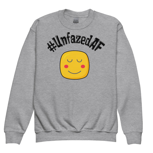 Unfazedaf Signature Kids Youth crewneck sweatshirt
