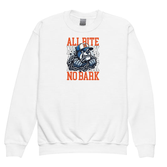 All Bite No Bark kid sweatshirt