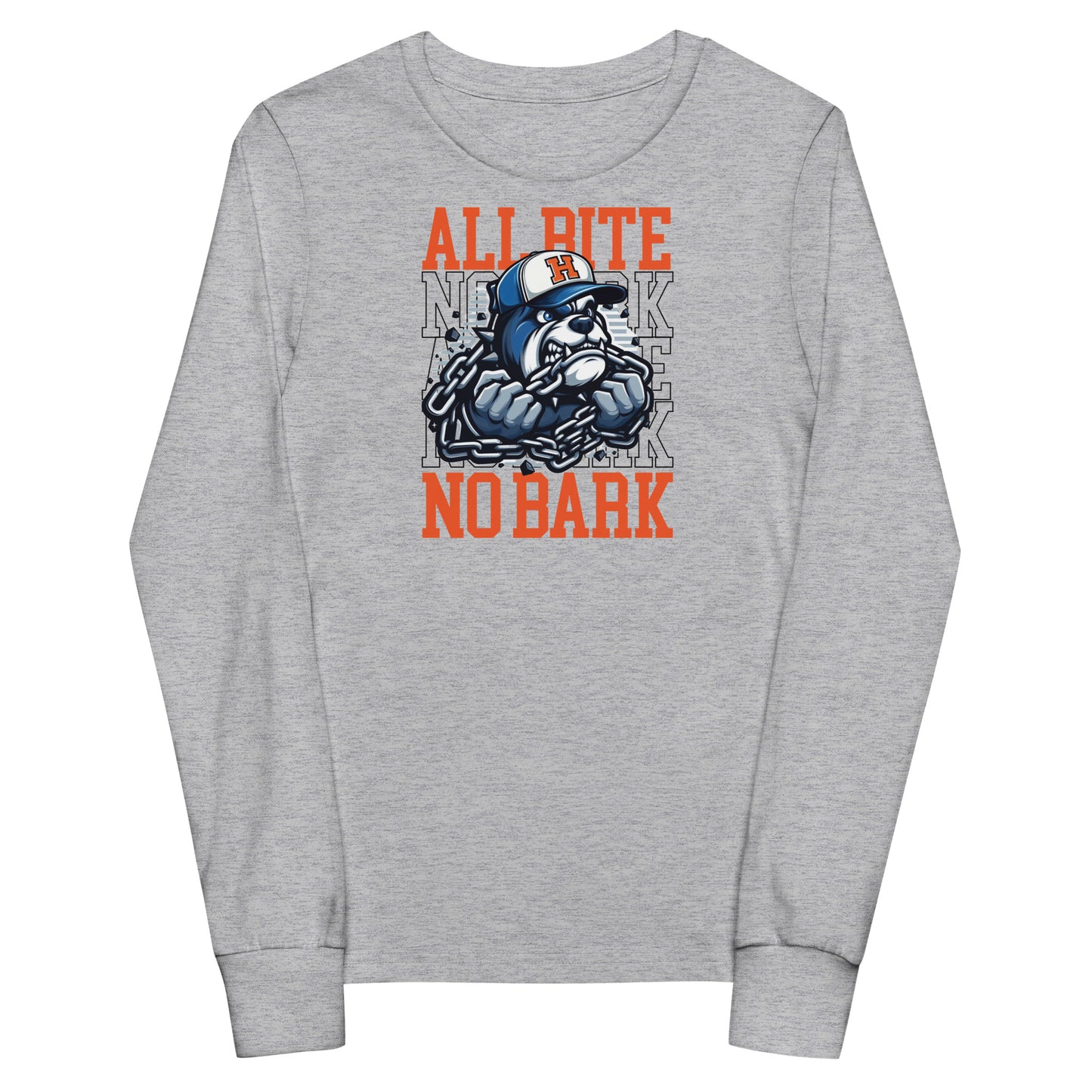 All Bite No Bark kids long sleeve tee
