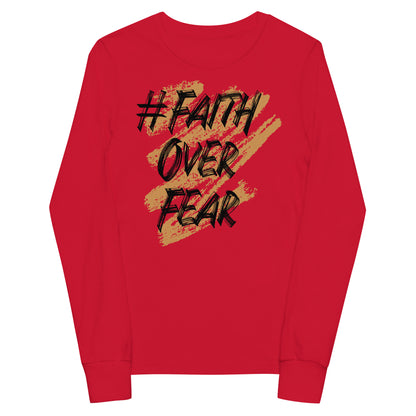 Faith Over Fear Signature Kids long sleeve tee