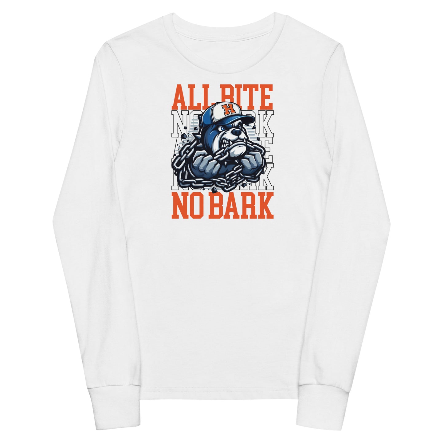 All Bite No Bark kids long sleeve tee
