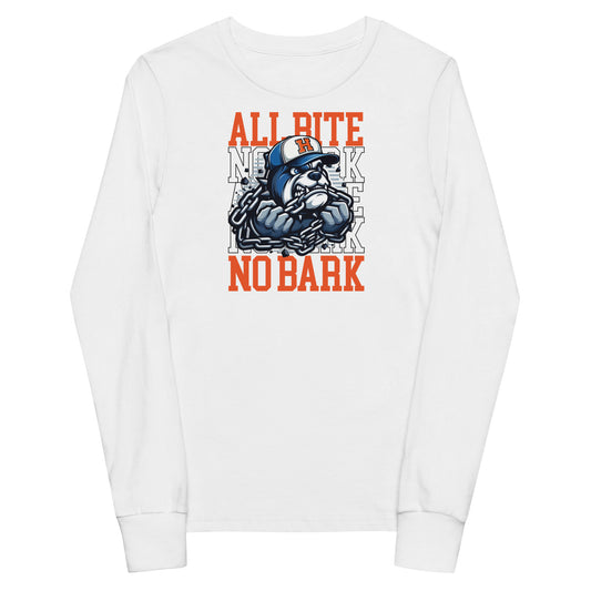 All Bite No Bark kids long sleeve tee