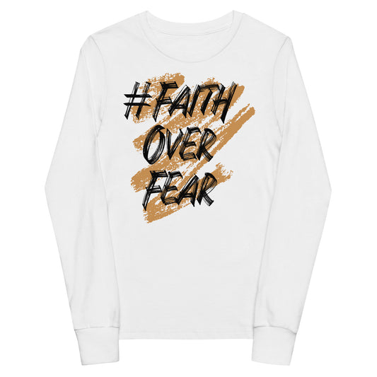 Faith Over Fear Signature Kids long sleeve tee