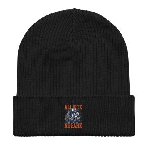 All Bite No Bark Organic ribbed beanie