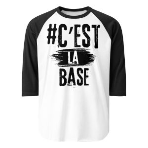 Cest La Base Signature 3/4 sleeve raglan shirt
